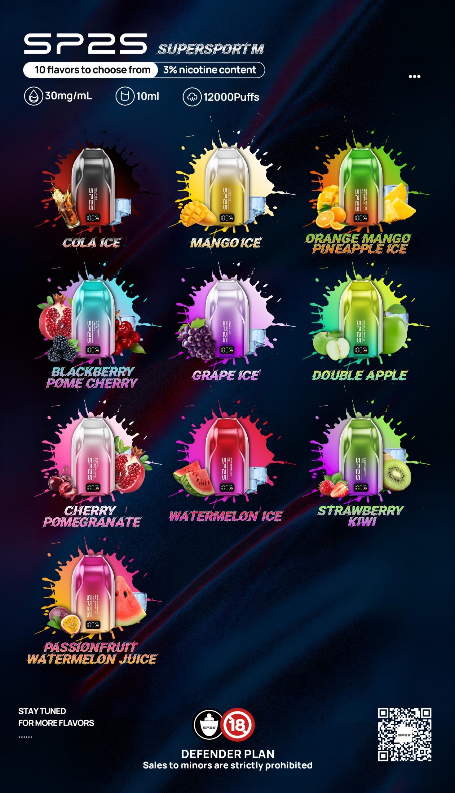 SP2S 12000口 一次性電子煙|可充電大容量|多口味選擇含澳版限定:圖片 10